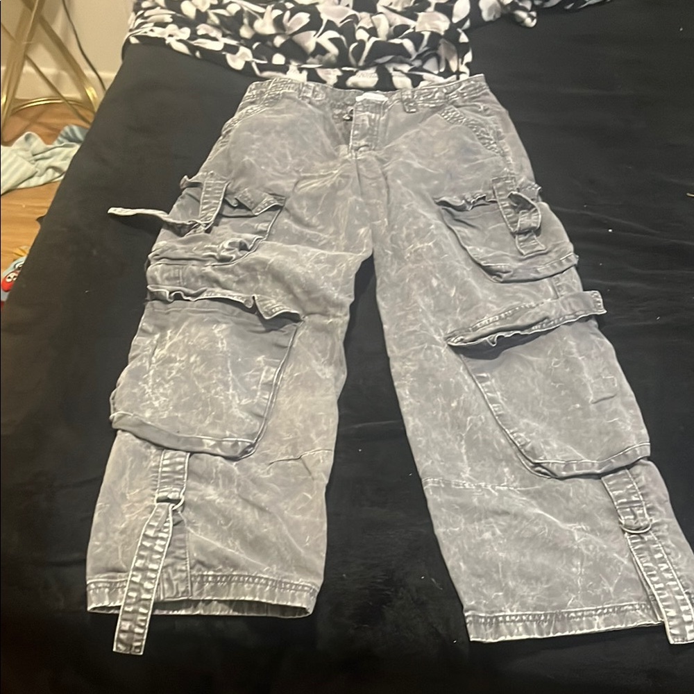 Angel Kiss Gray Cargo Jeans